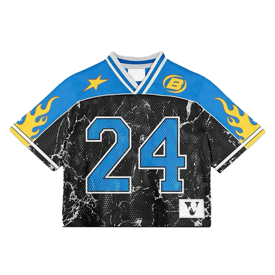 No24 Flame Mesh Boxy Jersey