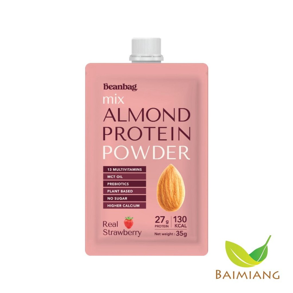 Beanbag ทูโก มิกซ์ อัลมอนด์โปรตีน รส Real Strawberry ขนาด 35 g. (04871)