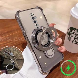 กรณีสําหรับ ต่อต้าน รีโน 2 2ฉ 2Z เคสโทรศัพท์ใหม่แม่เหล็กชาร์จวงเล็บสี่มุมป้องกันการตกเปลือกนิ่มโปร่งใส 001