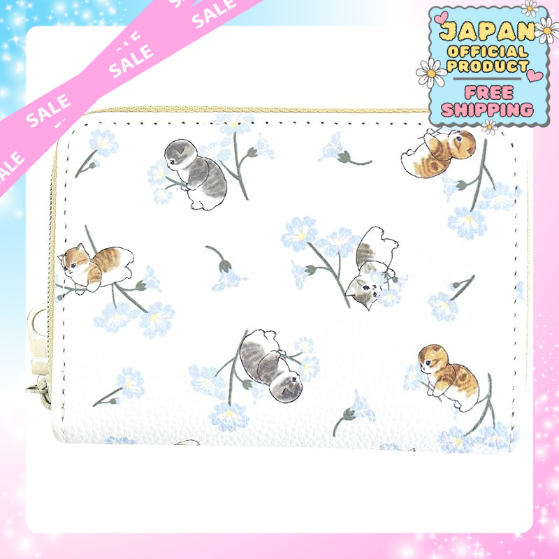Mofusand Flower Bellow Card Case White｜Japan Official