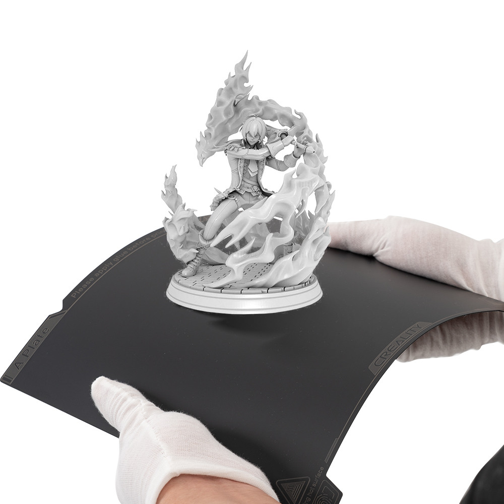 Winn Creality K1 Max Smooth PEI Build Plate Kit สปริงยืดหยุ่นสร้างแพลตฟอร์มพร้อมสติกเกอร์แม่เหล็กนุ่