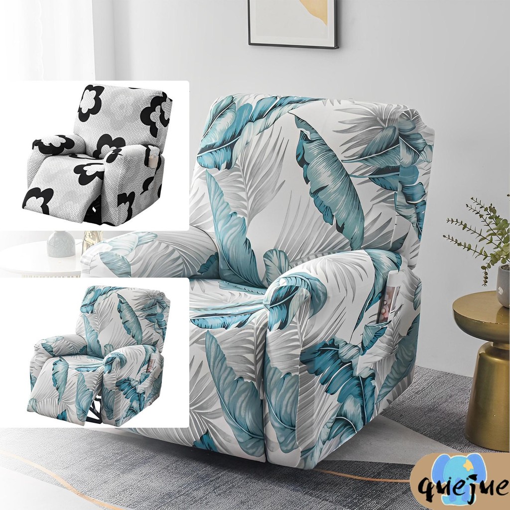 4ชิ้น ผู้เอนกาย ปลอกสวม ชุดที่มีกระเป๋าโพลีเอสเตอร์เดี่ยวนอนปกยืดโซฟาปลอกสําหรับห้อง ร้านค้า4631