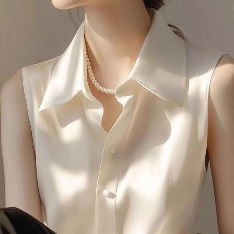 2025 ฤดูร้อนใหม่สไตล์ฝรั่งเศสด้านบนเสื้อแขนกุดระดับไฮเอนด์