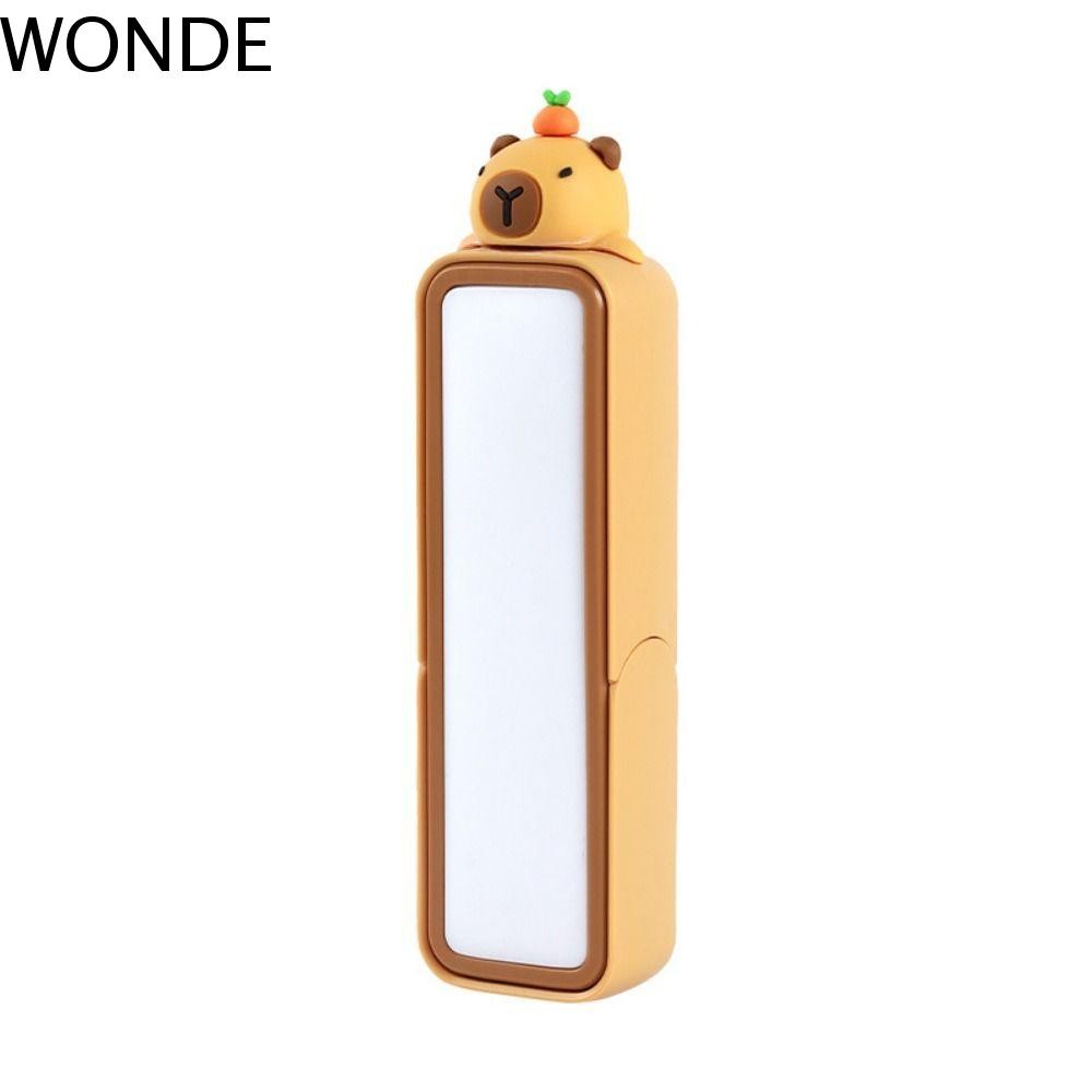 WONDE Capybara โคมไฟตั้งโต๊ะ USB ชาร์จ 3 เกียร์ ปรับแสงได้ สัตว์การ์ตูน น่ารัก มัลติฟังก์ชั่น โคมไฟข้างเตียง ห้องนอน
