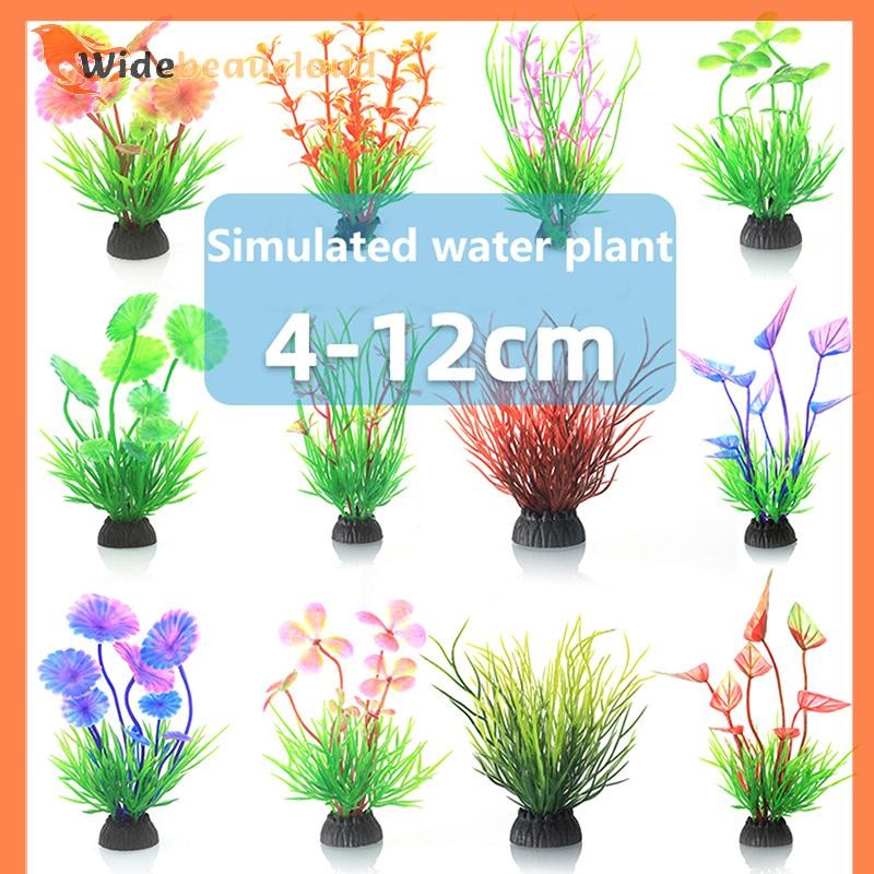 Widebeaucloud จําลองพืชประดิษฐ์ Aquarium Decor พลาสติกใต้น้ําวัชพืชหญ้า Aquarium อุปกรณ์เสริมถังปลาตกแต่งเครื่องประดับ Nice