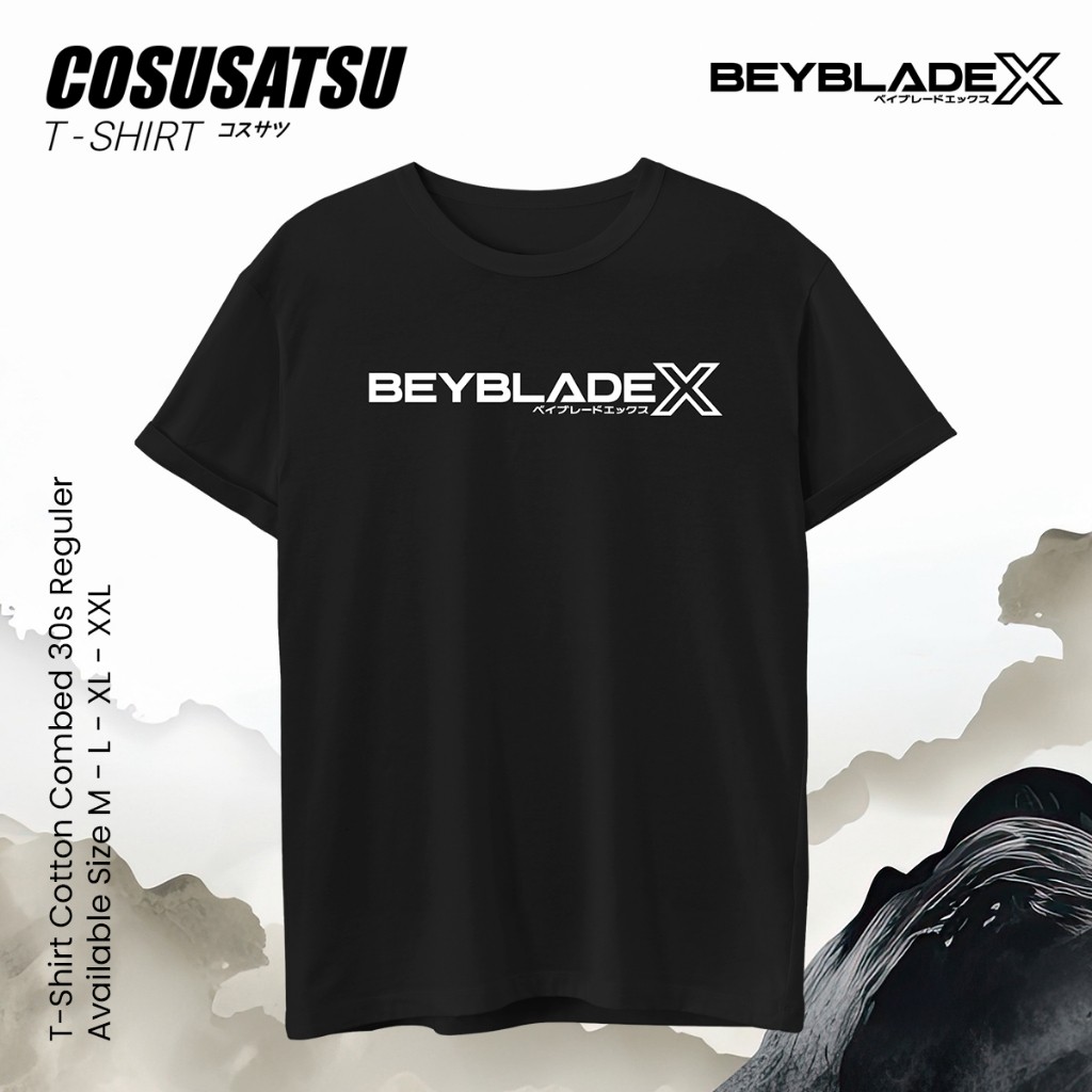 เสื้อยืด Beyblade X สีดํา