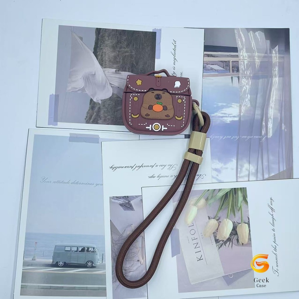 Geek For HOCO EW26 EW43 เคสหูฟังและเชือกคล้องปรับได้ รูปแบบกระเป๋าเอกสารบุคลิกภาพ