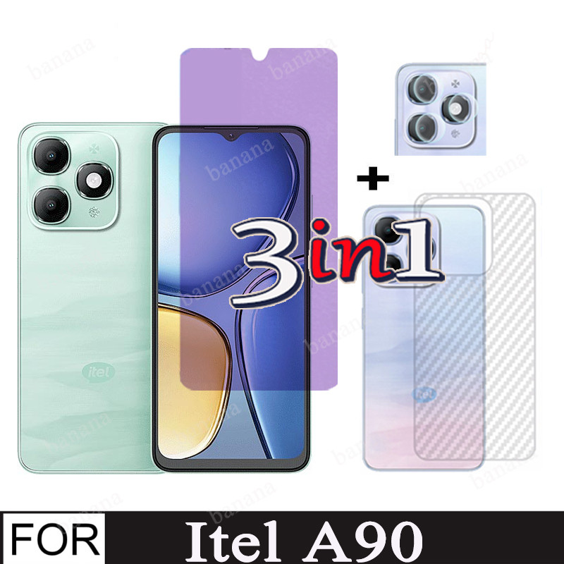 3in1 ITel A90 ป้องกันหน้าจอสําหรับ ITel A80 A70 A50 A50C Anti Blue Light Ray กระจกนิรภัยป้องกันตาป้องกันหน้าจอฟิล์มแก้ว