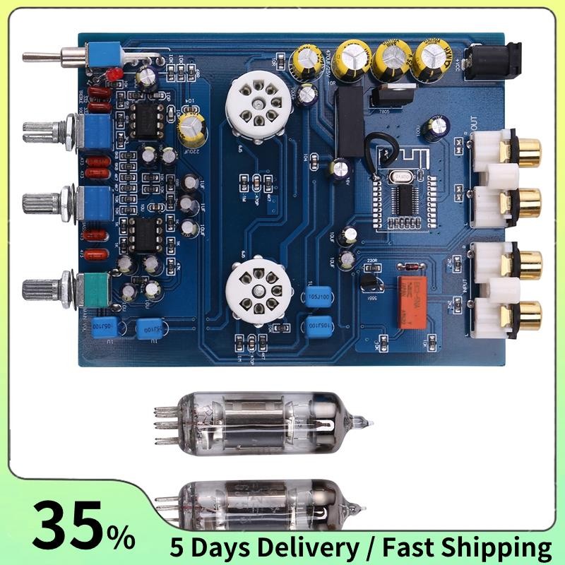 NE5532 DC12V2A บลูทูธ 4.2 HIFI Preamp 6J5 Home Audio Tube Amplifier Fever Bile Preamp Tone Board 470