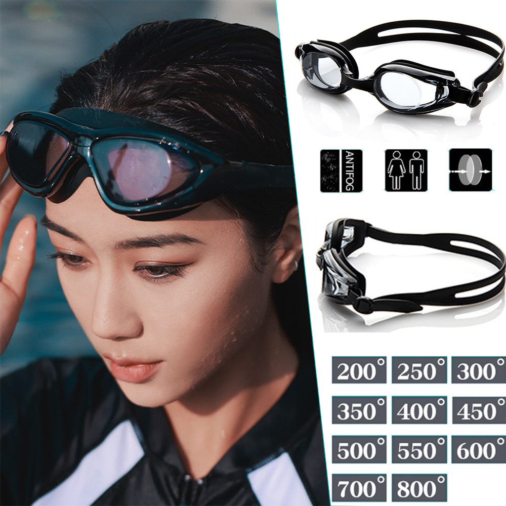 แว่นกันน้ำ สายตาสั้น 150 ถึง 800 แว่นว่ายน้ำ ของแท้ Botanic Glasses กัน UV 99% Free กล่องแว่น