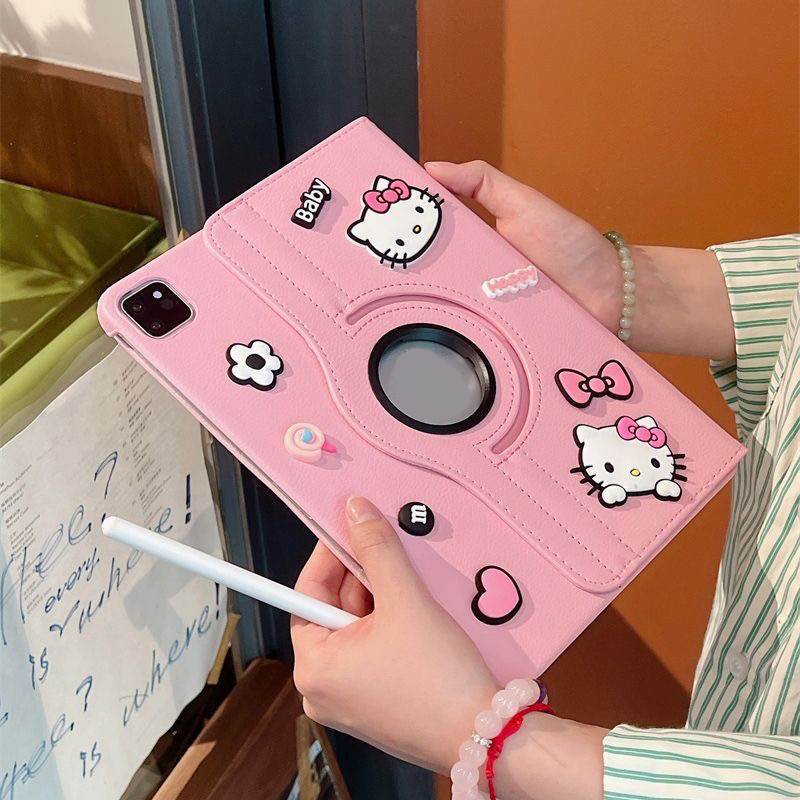 360.เคส หมุนได้ 360° สำหรับ Samsung Tab S6 lite Tab A7 lite A9 Plus A9Plus S10FE S7 S8 S9 FE S9FE เคสหนัง ลายการ์ตูน