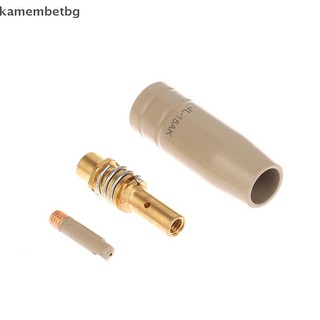 Kamembetbg 3 ชิ้น/เซ็ต 0.8/1.0/1.2 มม.ไฟฉาย MIG แก๊สหัวฉีดเคล็ดลับผู้ถือ 15AK MIG MAG เชื่อมไฟฉายใหม่เคลือบป้องกันหัวฉีด TH