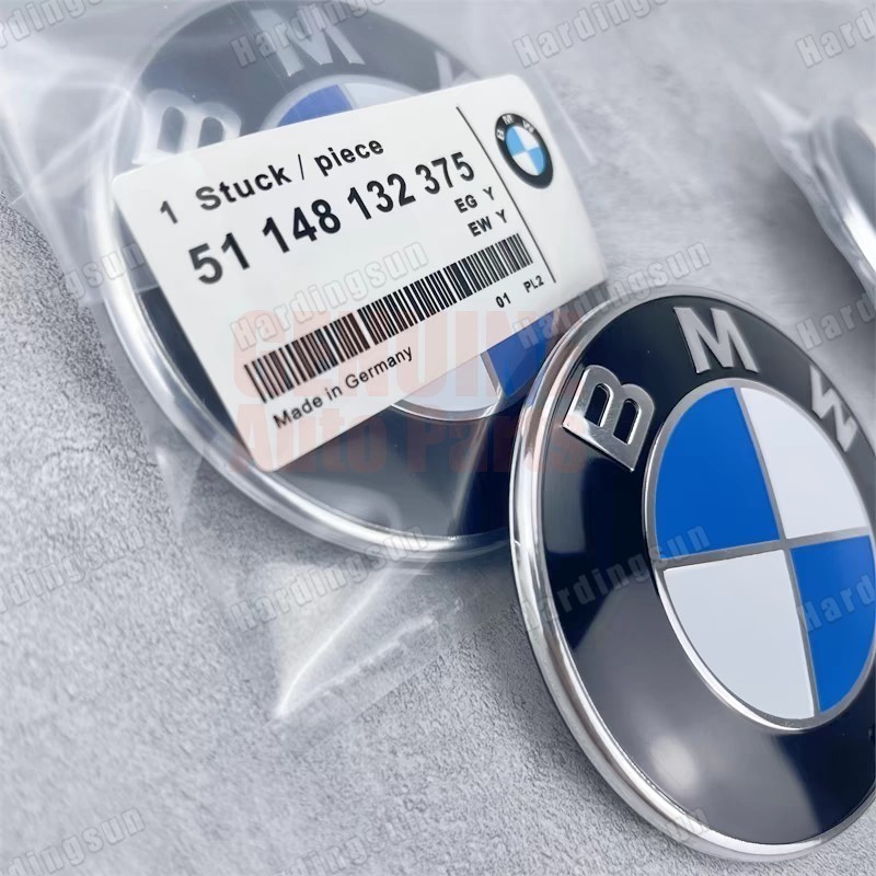 BMW โลโก้หน้า-หลัง 1/3/5/7 Series X5/X6 ขนาด 74มม./82มม. สีขาว/น้ําเงิน สําหรับฝากระโปรง