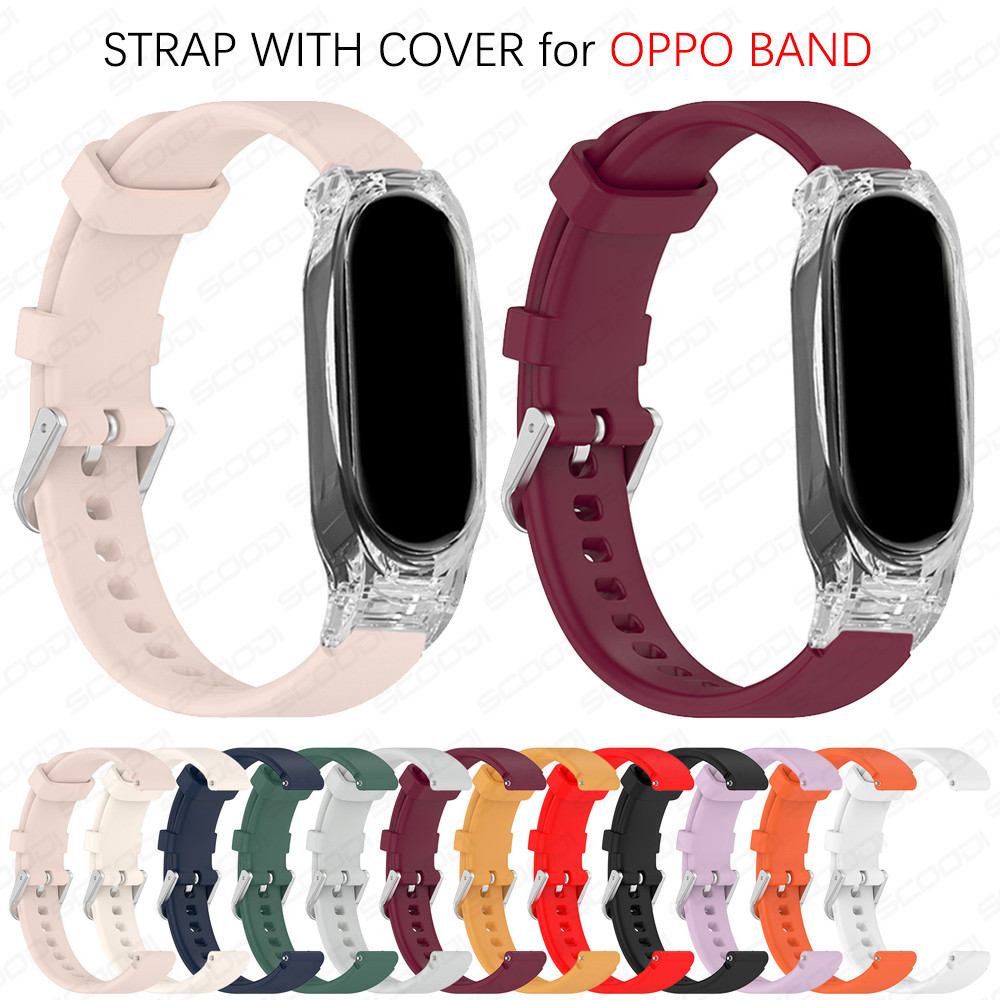 สายรัดข้อมือซิลิโคนพร้อมเคสสําหรับ oppo band สร้อยข้อมือสําหรับ oppo band 1 ซิลิโคนอ่อนนุ่มสายรัดข้อมือแบบสปอร์ตฝาครอบ – โปรปัง