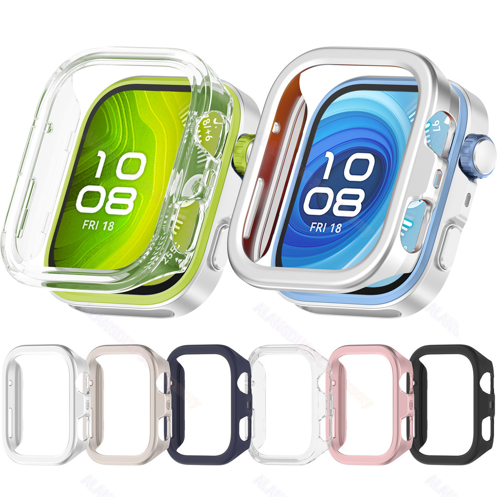 Hollow สําหรับ Huawei Watch Fit 4 Pro ป้องกันหน้าจอ PC Hard Frame Casing สําหรับ Huawei Smart Watch Fit4 ครึ่งแพ็คป้องกันกรณี