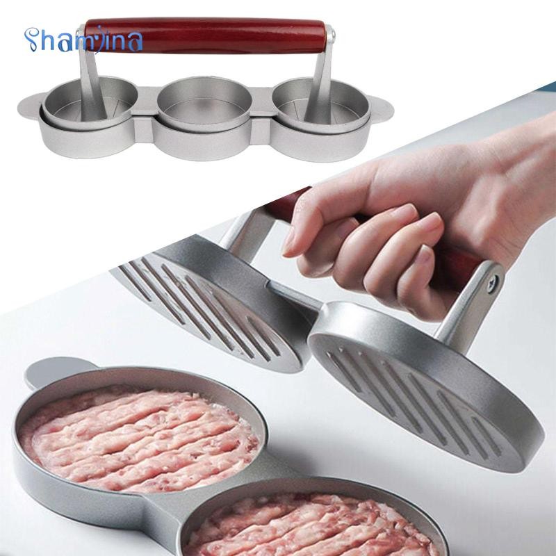 Shamjina Burger Press ทําความสะอาดง่ายเครื่องมือห้องครัว Burger Smasher สําหรับย่างสเต็กเนื้อ