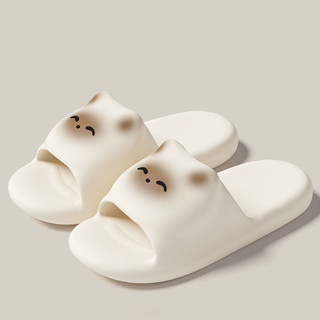 AYUER รองเท้าแตะกันลื่นสําหรับบุรุษและสตรีคาราเมล 3D ลูกแมวก…