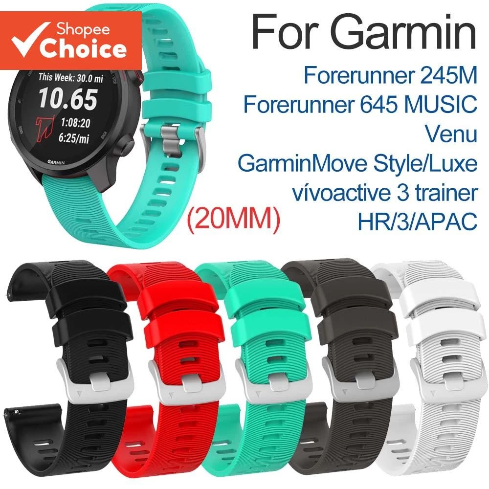 เข้ากันได้กับผู้เบิกทาง Garmin 245 645 55 Galaxy Watch 6 5 4 Vivoactive 3 20mm Sport Watch Band