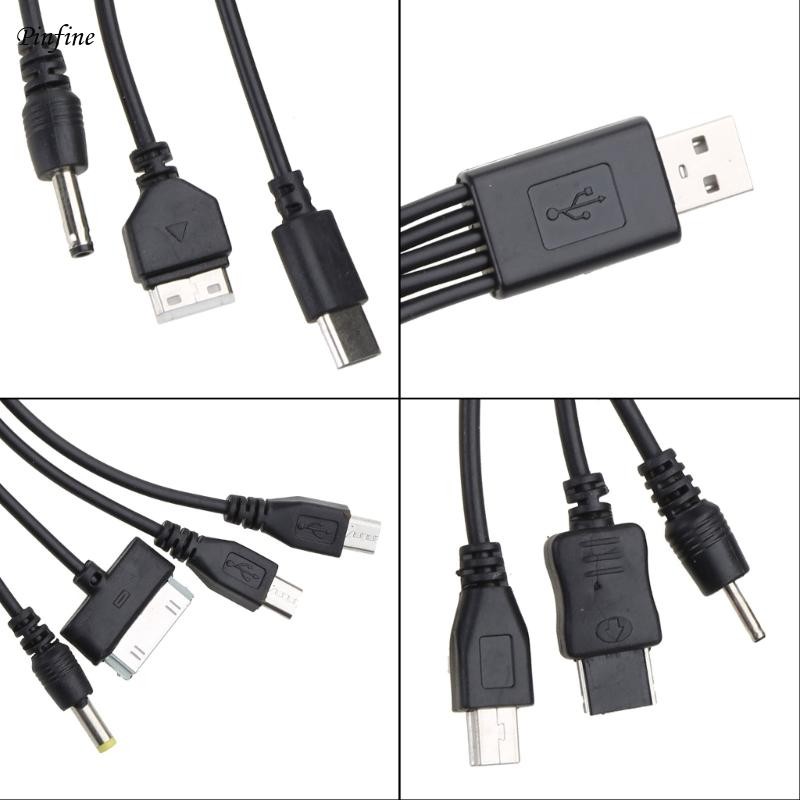 Pinfine Universal USB To Multi Plug Cellpahone Charger Cable 10 in 1 สาย USB 20CM