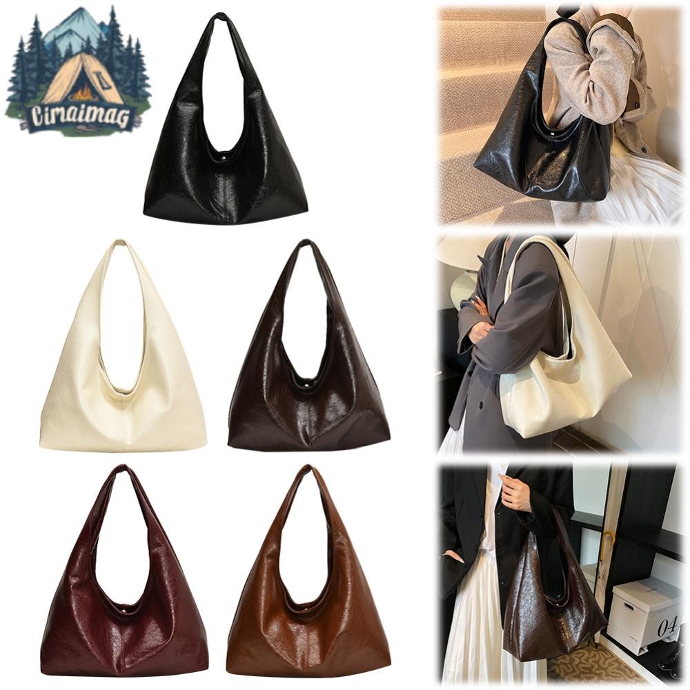 ผู้หญิง PU Casual Tote กระเป๋าถือขนาดใหญ่ความจุสไตล์ไหล่กระเป๋า Chic Hobo กระเป๋า
