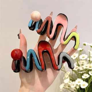 คลิปหนีบสุนัขบล็อกสี คลิปฉลามหยัก กิ๊บติดผมหัวหลังสี