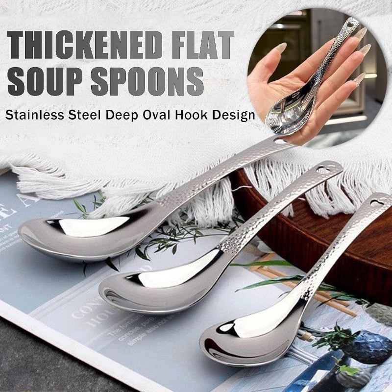 304 สแตนเลสอเนกประสงค์ย้อนยุคช้อนตอกจับกันลื่นใช้ได้กับผลไม้อุปกรณ์ครัวในอุดมคติพร้อมการตอบสนองรับประกันสําหรับการตักง่าย - รูปที่ 3