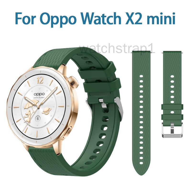 สายซิลิโคนอ่อนนุ่ม 18 มม.สําหรับนาฬิกา Oppo X2 Mini Band Sport Breathable สายนาฬิกาสําหรับนาฬิกา Oppo X2 Mini สร้อยข้อมือ