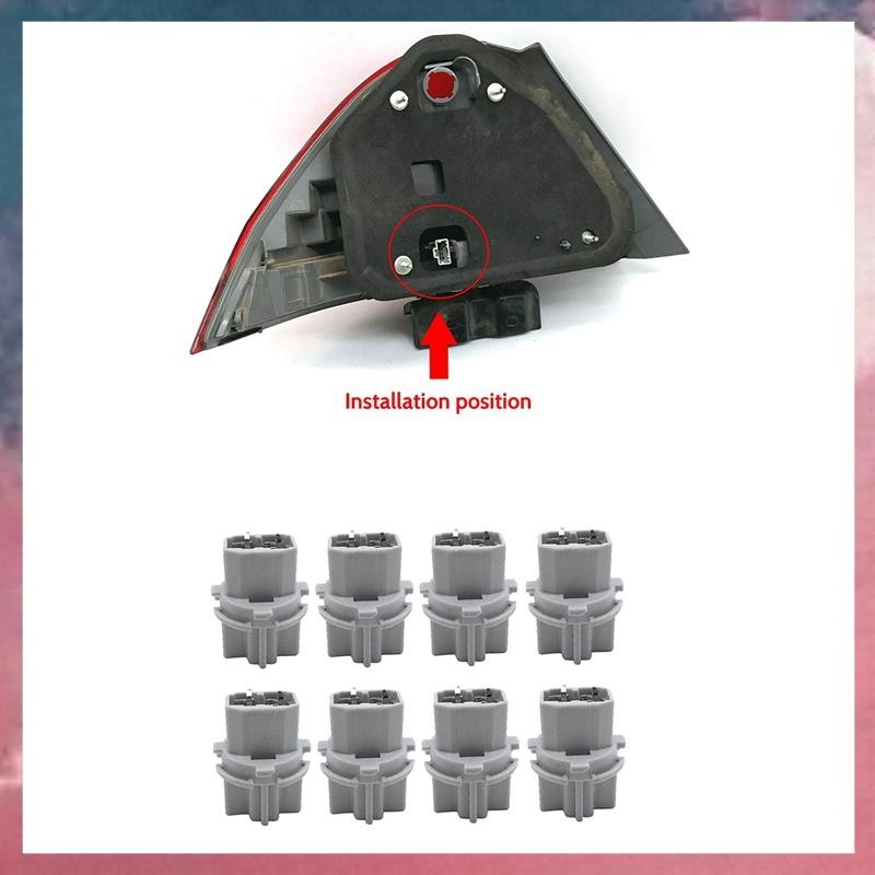 8 ชิ้น 33515-S50-003 รถ T20 ซ็อกเก็ตไฟท้ายเบรคสําหรับ Accord T20W ด้านหลังหลอดไฟผู้ถือซ็อกเก็ต