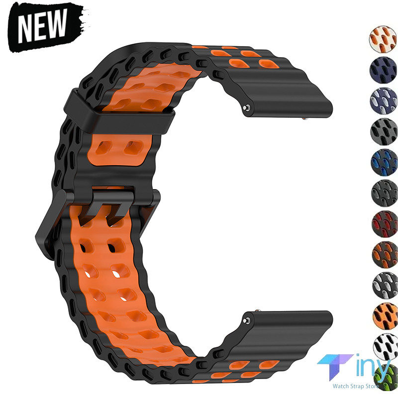 Breathable Universal 22 มม.24 มม.ซิลิโคนสําหรับ Huawei GT5 5Pro GT4 46 มม.สร้อยข้อมือสําหรับ Redmi watch 5 Active/Lite สายคล้อง