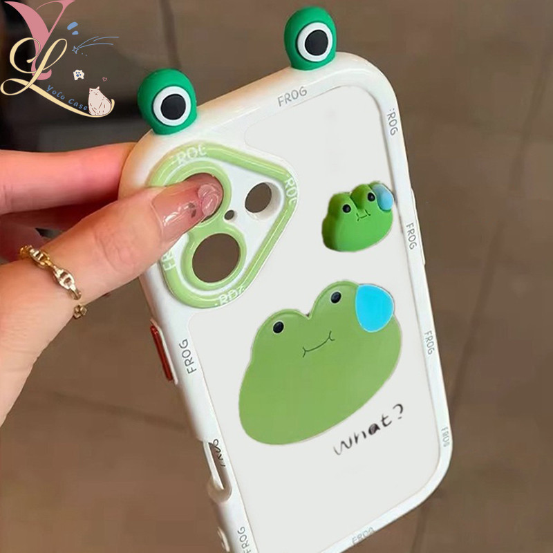 เคส Samsung A05s A06 A51 A15 A03 A13 A12 A55 A05 A04 A50 A14 A22 A31 A04s A32 น่ารักกบเหงื่อ 3D ตุ๊กตากล่อง