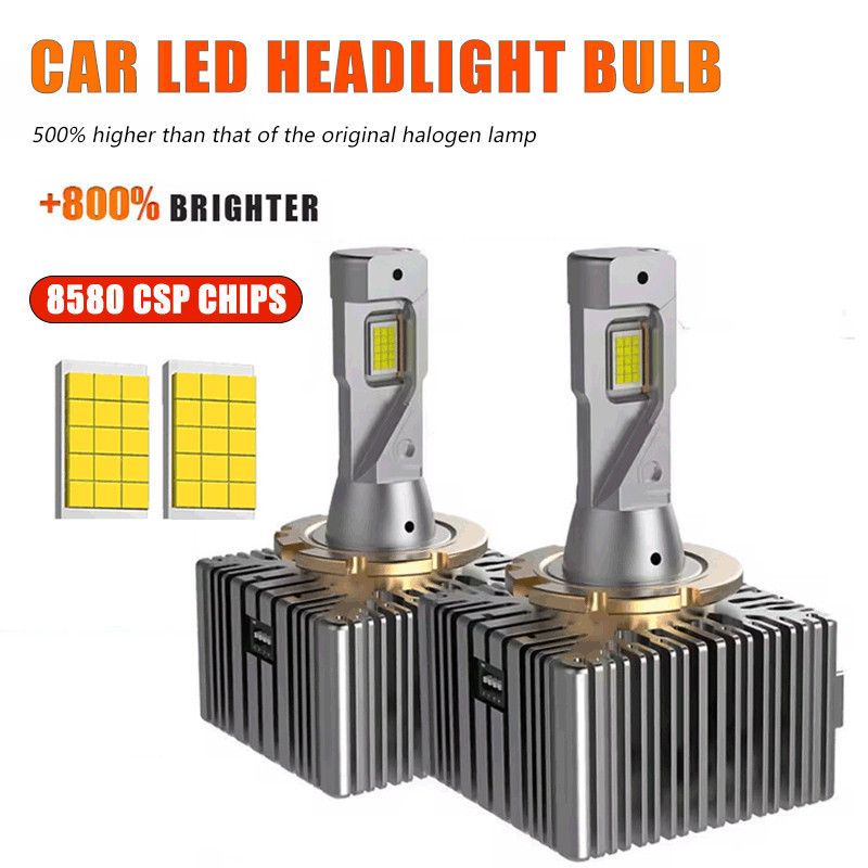 2PCS D1S D3S ไฟหน้า D2S D2R D4S D4R D5S D8S LED Canbus โคมไฟอัตโนมัติไฟ LED หลอดไฟสําหรับรถยนต์ 6000