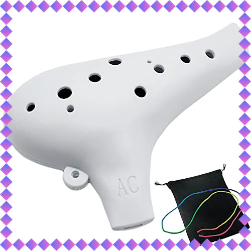 ลำโพง Ocarina 12 หลุม แอลโตพลาสติก C AC Ocarina เครื่องเป่าเปียโนพลาสติก (ขาว)