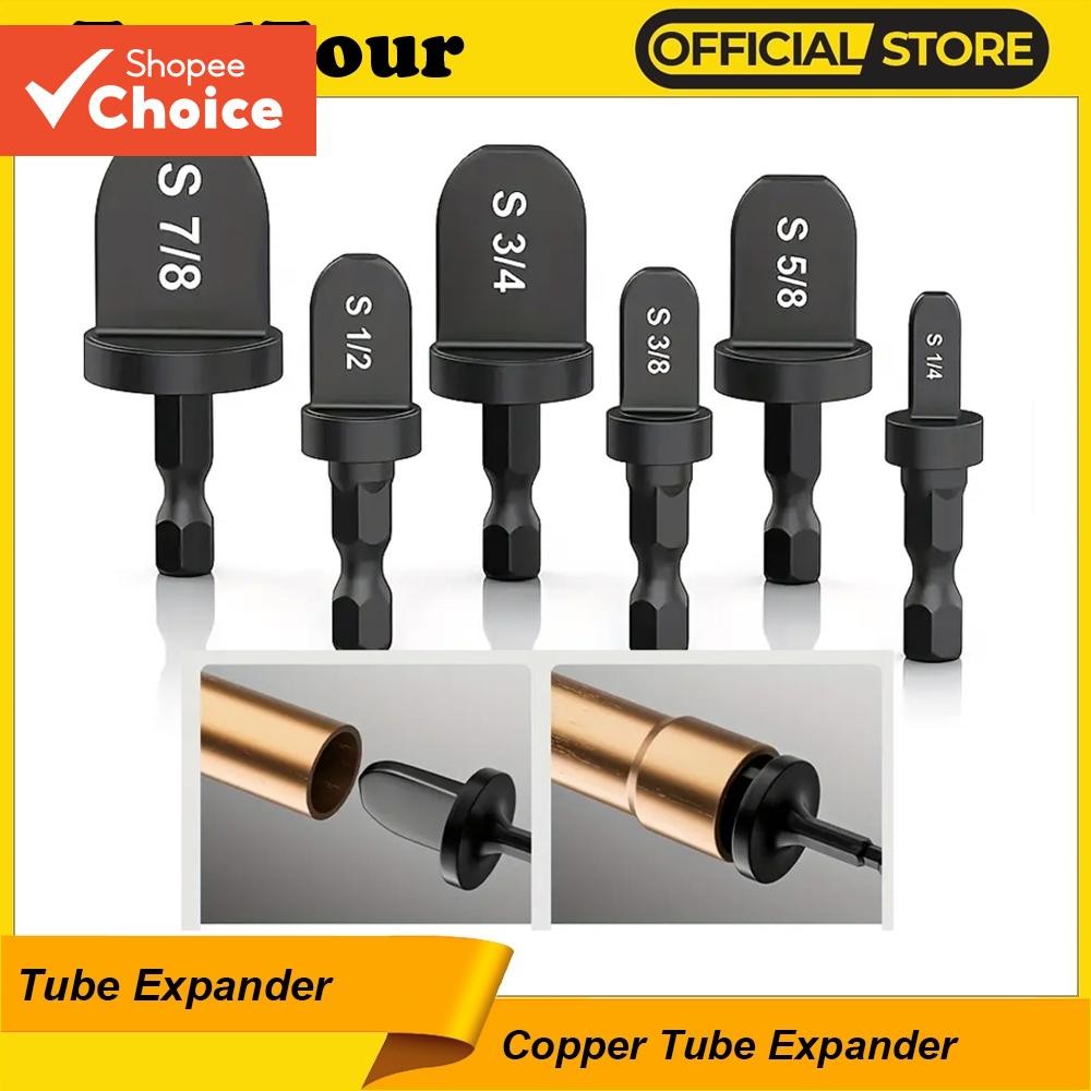 หนึ่งชุดท่อทองแดง Expander ท่อหัว Extender เครื่องมือ Swaging, สําหรับเครื่องปรับอากาศและตู้เย็น Flaring พร้อมเจาะบิตความเข้ากันได้