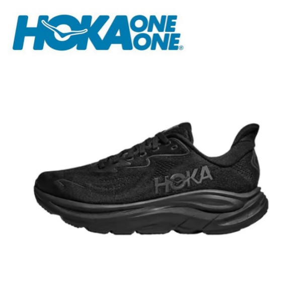 ของแท้ 100% HOKA ONE ONE Clifton 10 Black   รองเท้าผ้าใบสำหรับผู้ชาย และผู้หญิง