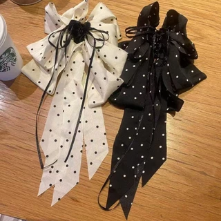 หญิง 2025 สไตล์ใหม่ High-End Feel Bow Polka Dot Clip