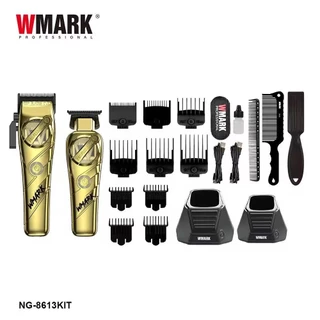 WMARK ปัตตาเลี่ยนตัดผมใหม่ NG-8613KIT พร้อมแท่นชาร์จ ร้านทําผม ชุดกรรไกรไฟฟ้าพิเศษ