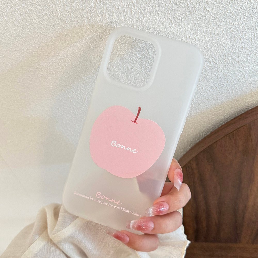 สีชมพูApple frosted soft ShellสําหรับIphone case 16promax 15 15promax 14promax 13pro 13promax 11 12p