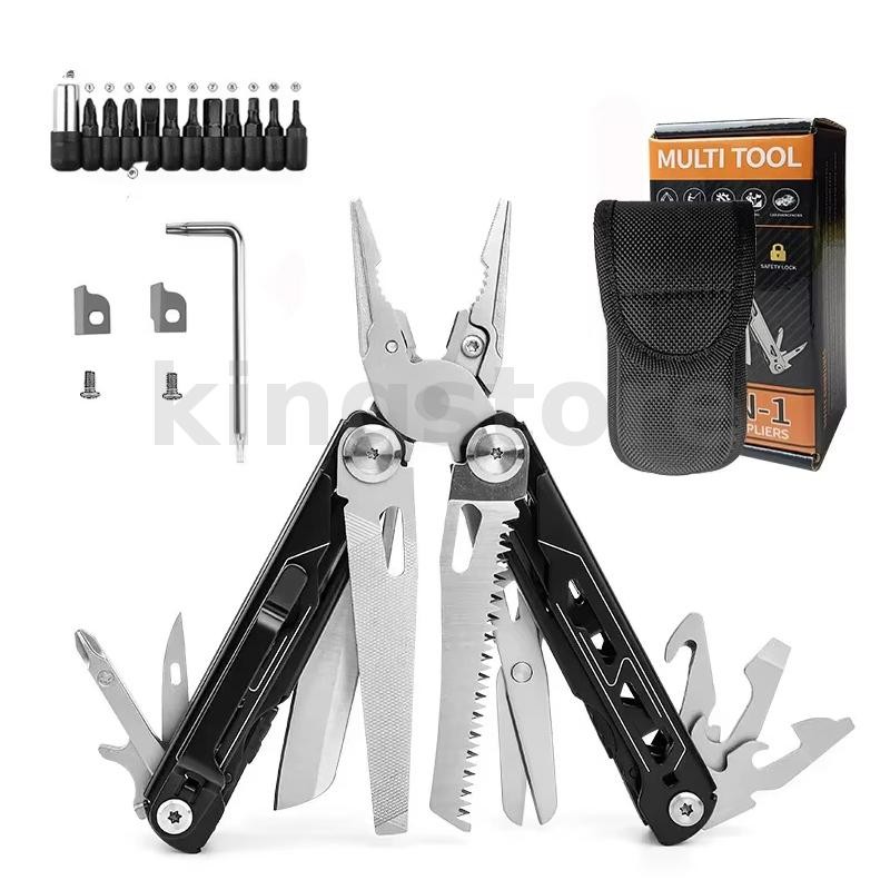 28 in 1 Outdoor Multifunctional Plier เครื่องมือสแตนเลส Professional Camping Tactical มีด
