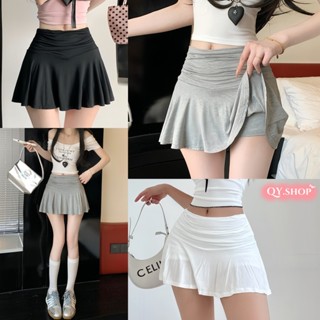 QY.Shop⭐️สินค้าราคาพิเศษ⭐️ กระโปรงพลีทสั้นทรงเทนนิส ผ้าทิ้งท…