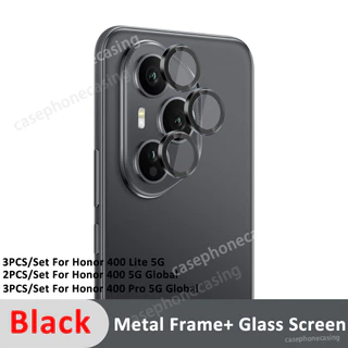 สําหรับ Honor 600 500 400 Pro Lite Honor400Lite Honor400Pro 5G 2025 กรณี 3D กล้องป้องกันโค้งกระจกนิรภัย Matel แหวนกล้องเลนส์หมวก
