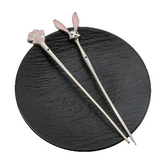 ใหม่สไตล์จีนแมว Paw กระต่าย Hairpin หญิง Niche ออกแบบโมเดิร์น Headdress อุปกรณ์เสริม