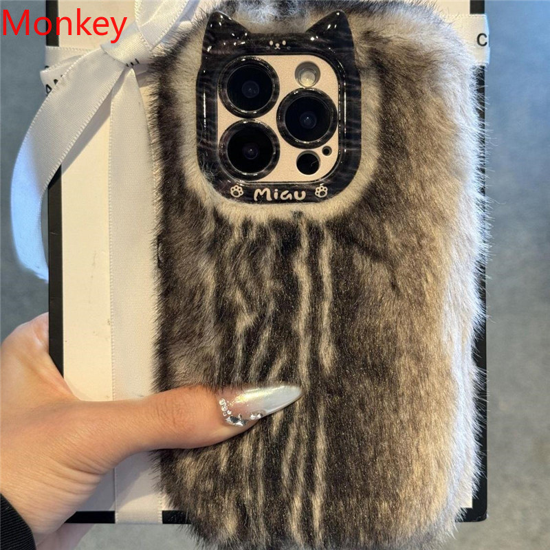 แมวน่ารัก Ferret Fluffy เคสโทรศัพท์สําหรับ iPhone 16 Plus 15 14 13 Pro Max 12 11 น่ารัก Fluffy Plush