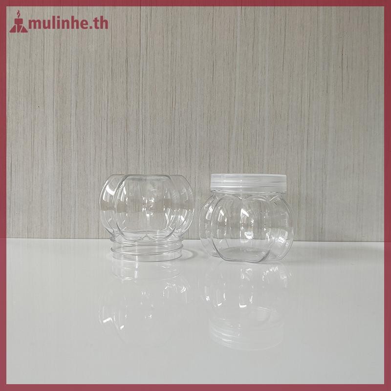MULINHE 5 ชิ้น 150 มิลลิลิตรขวดฟักทองขวดพลาสติกใสพร้อมฝาปิด Candy Grain ชาปรุงรสภาชนะเก็บอุปกรณ์ครัว TH