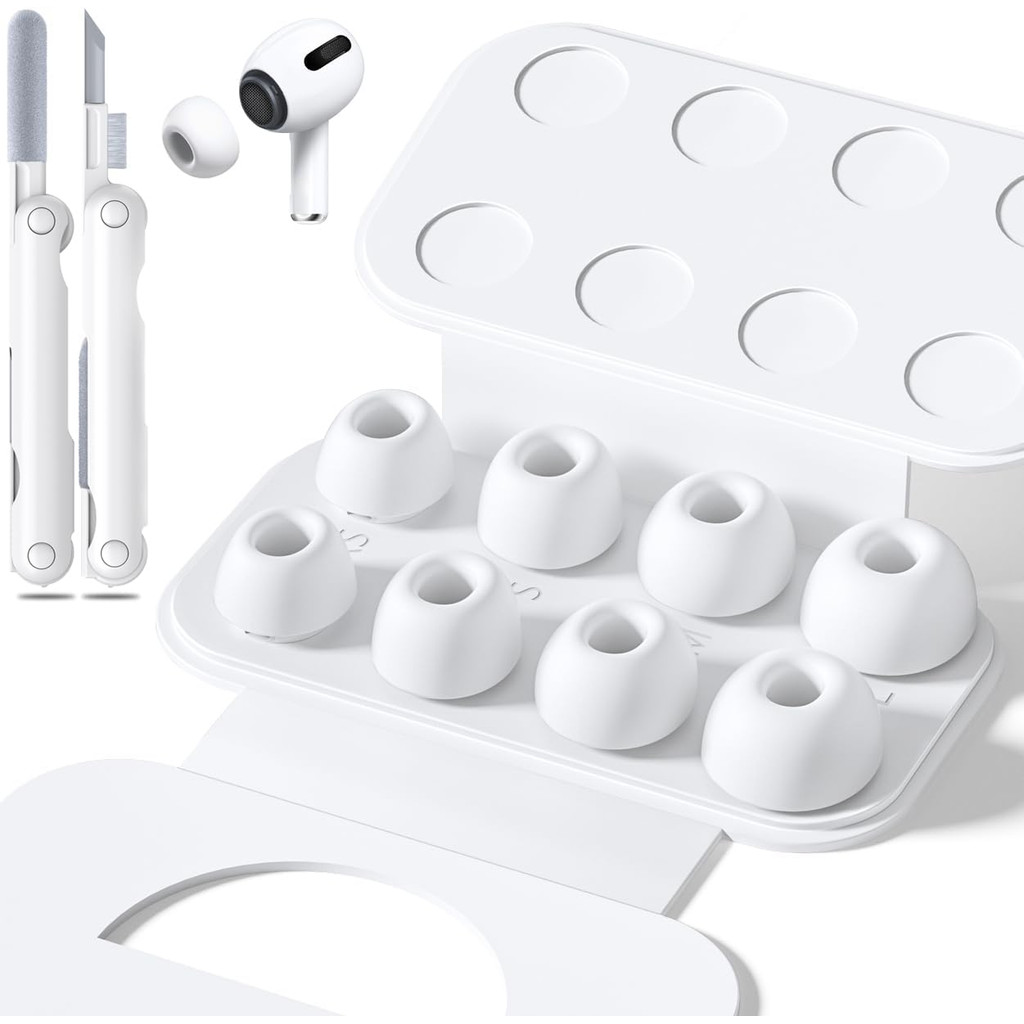 KUTENG 4 คู่ซิลิโคนเหลวเคล็ดลับหูสําหรับ Airpods Pro 1 2 แผ่นลดเสียงรบกวนปลั๊กอุดหู มาพร้อมปากกาทําความสะอาด