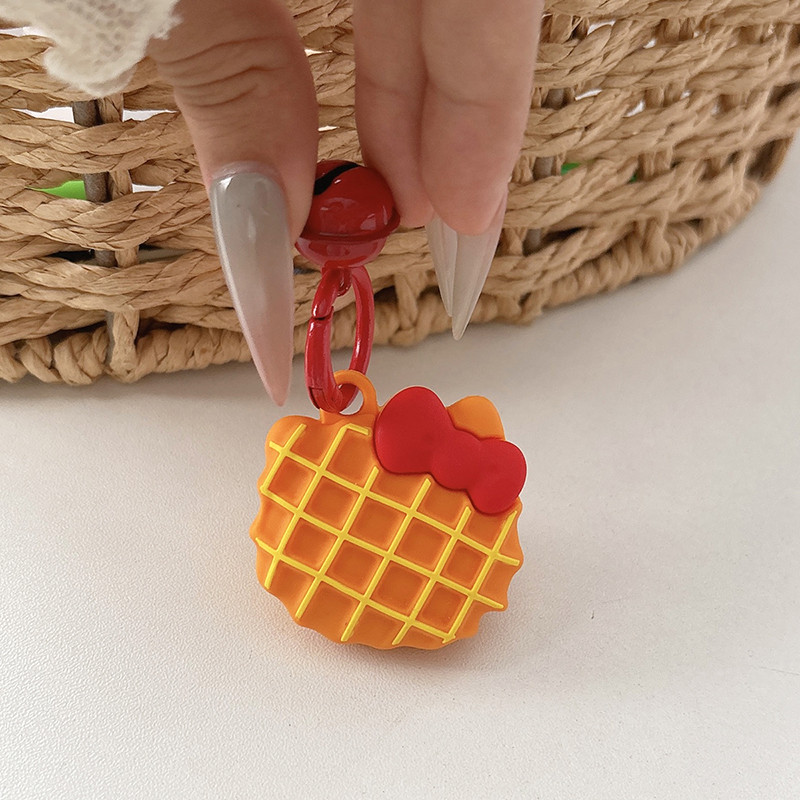 การ์ตูนวาฟเฟิลสําหรับ Apple Airtag สําหรับ Airtag Tracker เกราะป้องกันสําหรับ AirTag Cover