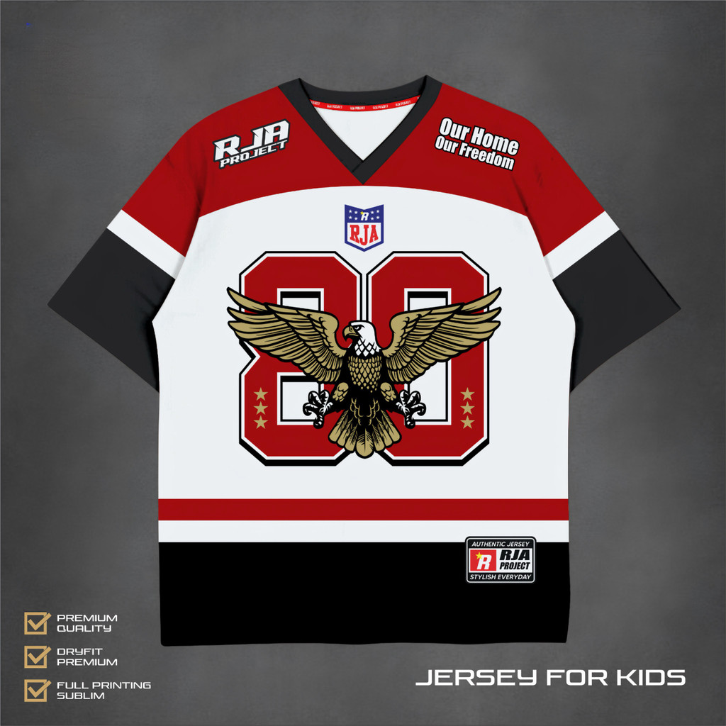 Gold Eagle 88 เสื้อโอเวอร์ไซส์เด็ก | เสื้อยืดย้อนยุค Merdeka 17s | เสื้อผ้าอินโดนีเซีย ไม่จํากัดเพศ 