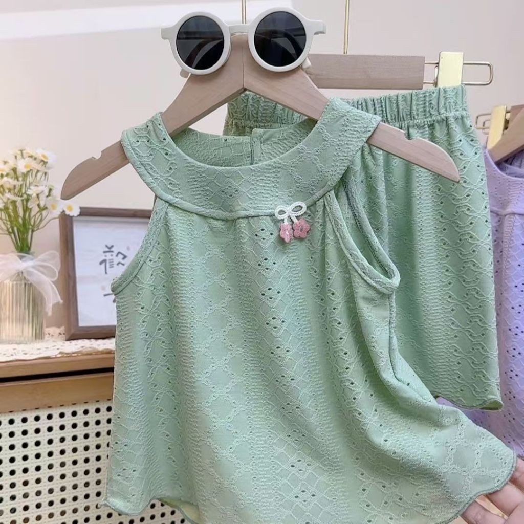 COCO ชุดเซ็ท 2 ชิ้นเสื้อกล้าม+กางเกงเอวางยืด รุ่น A3065