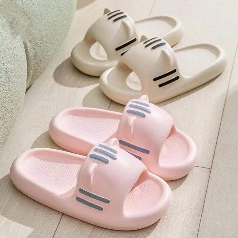 Icy.Sport🩰พร้อมส่งจากไทย🛒 (LT-3240) รองเท้าแตะผู้หญิง สไตล์น้องแมว งานนูน 3D รองเท้าแตะน่ารัก ยางนิ่ม 😍 สีมินิมอลX009