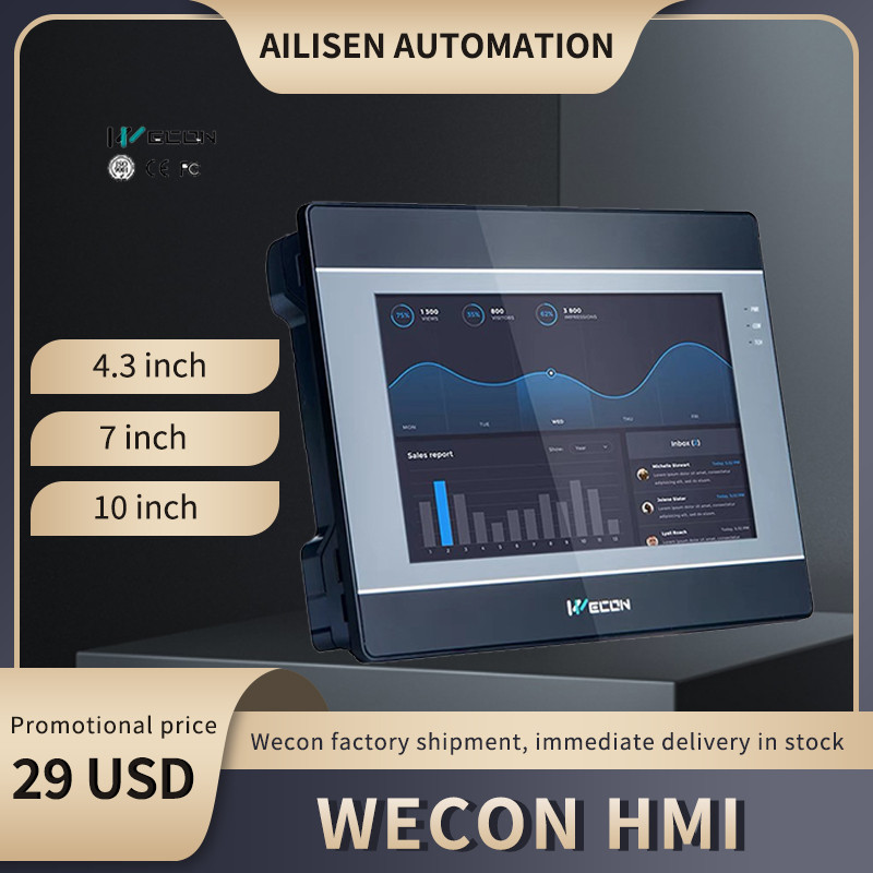 Wecon HMI IN1071 IN1072 PI3070IE PI3070I PI3070IG หน้าจอสัมผัสขนาด 7 นิ้ว RS232 RS485/422 IN1101 10.