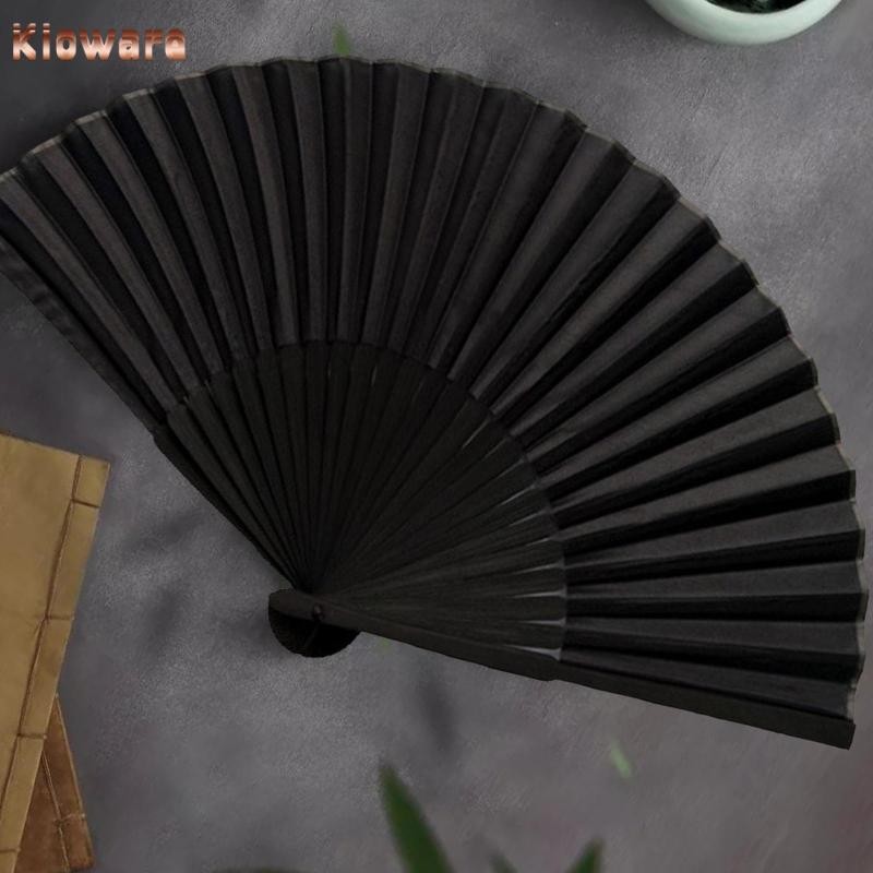 โคลแวร์ สีดํามือพัดลมภาพอุปกรณ์ประกอบฉากพัดลมมือปฏิบัติของขวัญวันเกิดพัดลมโบราณสําหรับเต้นรําบ้านคริสต์มาสอุปกรณ์จัดงานแต่งงาน